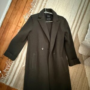 J. Crew women’s  Dark Green Italian boiled wool Coat